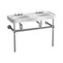 White Console Sink Double Deluxe with Black Nickel Bistro Legs - Thumbnail 1