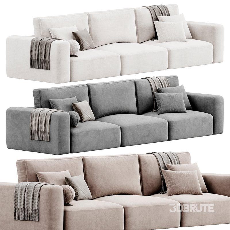 Lionel Three Seater Sofa By Weilai Concept Image 1