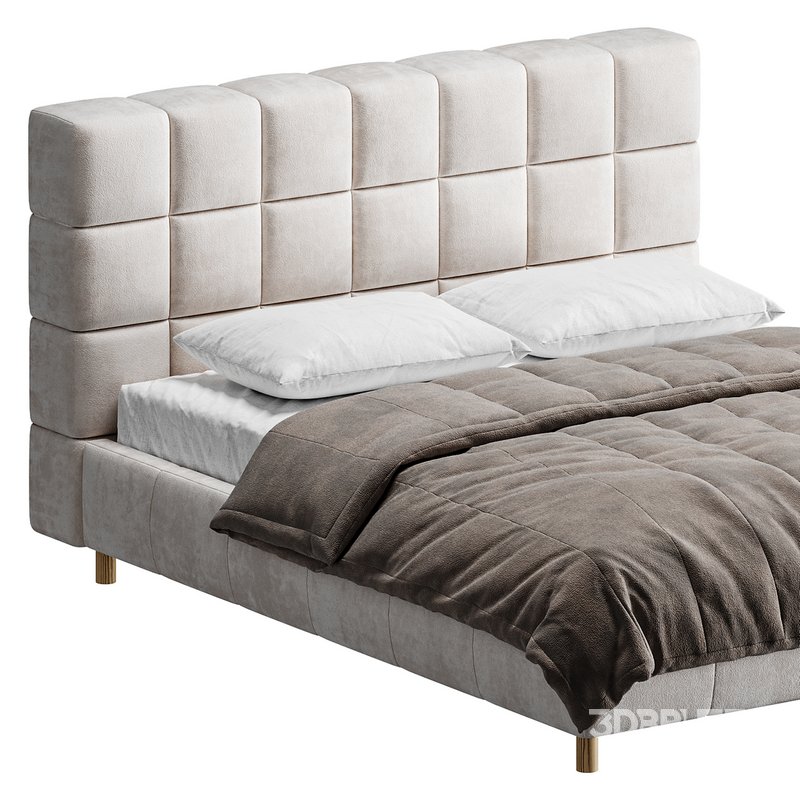 White-velvet-minimalist-bed Image 14
