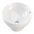 Round Countertop Vessel Bathroom Sink White with Overflow - Thumbnail 13