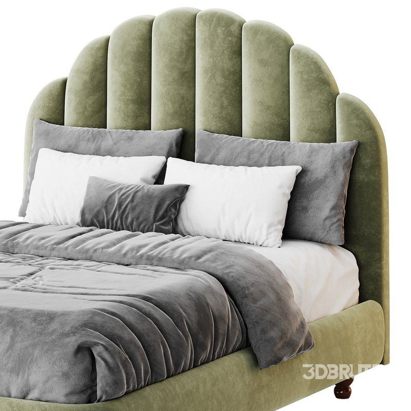 Lime Green Padded Panel Bed Image 14
