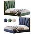 Royal Blue Upholstered Luxury King Size size Bed - Thumbnail 1