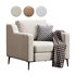 Halle armchair L by Delavega - Thumbnail 1