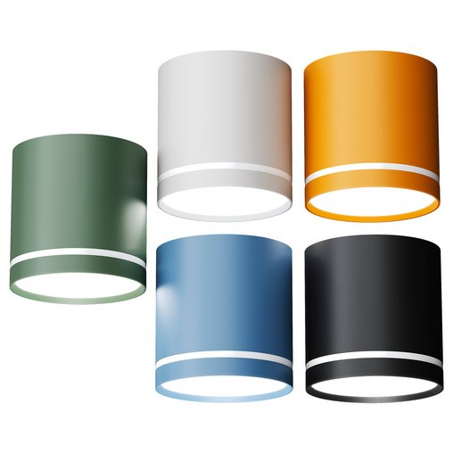 Modern led spotlight colored metal