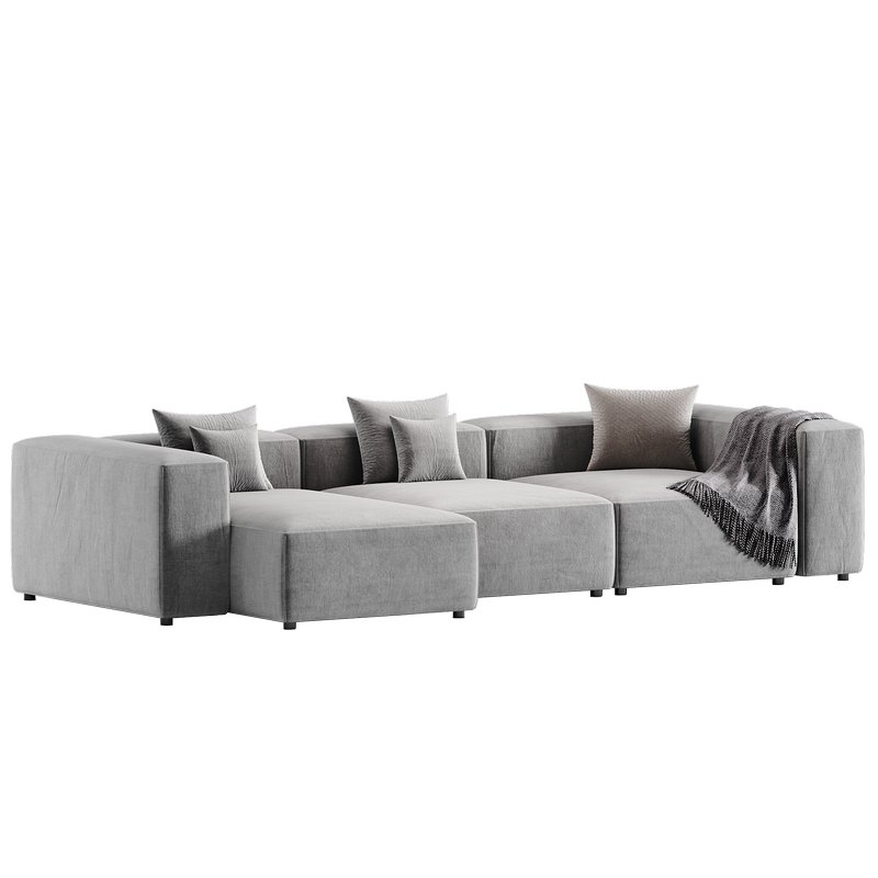 Cosima 3 seat Chaise Longue Sofa By Bolia Image 2