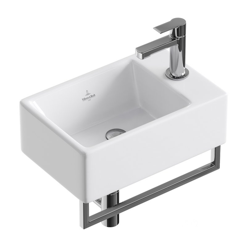 Villeroy Boch Memento Basin and Towel Rail Bundle Image 1