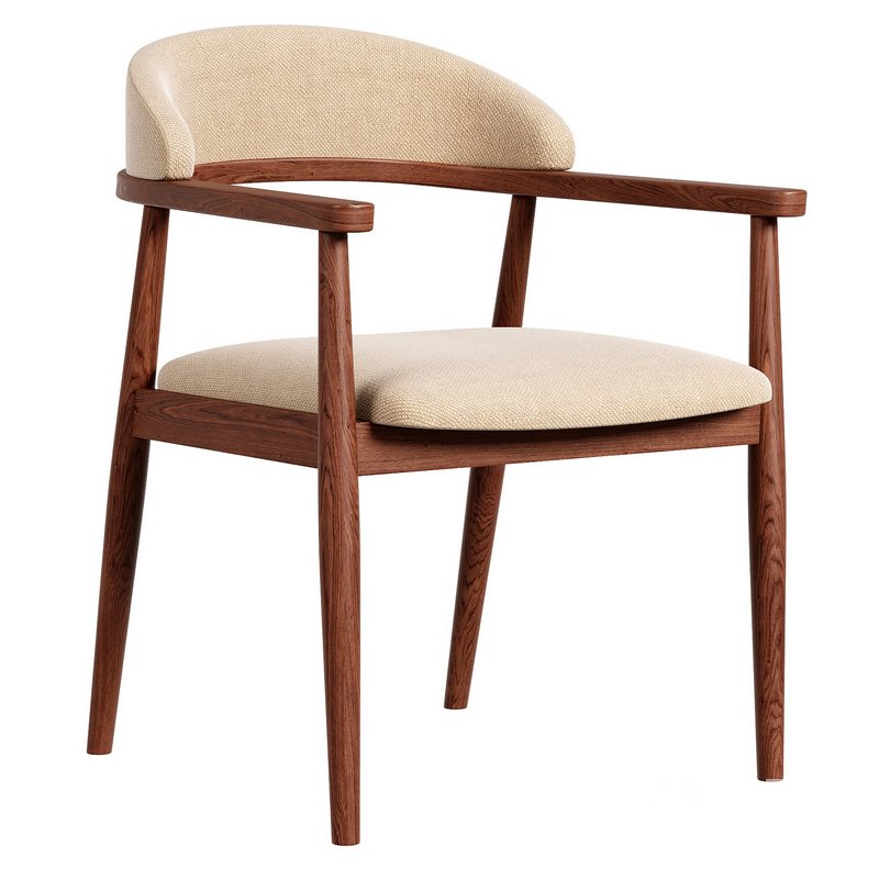 Modrest Cohen Walnut Dining Chair Image 1