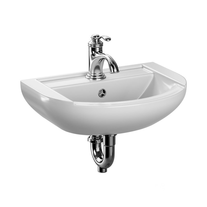 Nova Wall Mount Vessel Bathroom Sink Round Heavy Duty Ceramic Image 1