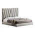 Grayish Upholstered luxury King Size Bed - Thumbnail 2