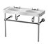 White Console Sink Double Deluxe with Black Nickel Bistro Legs - Thumbnail 2