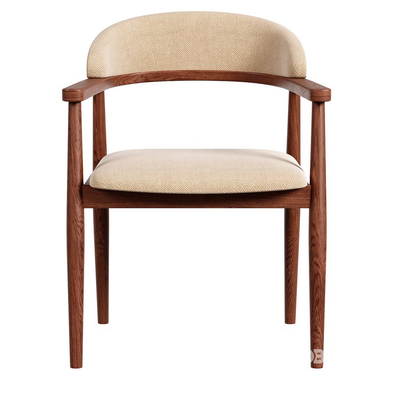 Modrest Cohen Walnut Dining Chair Image 3