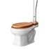 White High Tank Toilet with Round Bowl Chrome Plate Z-Pipe - Thumbnail 2
