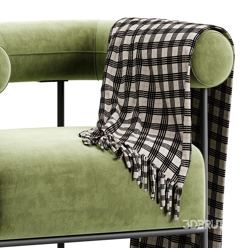 Fulbourn Rust Ochre Velvet Armchair Image 2