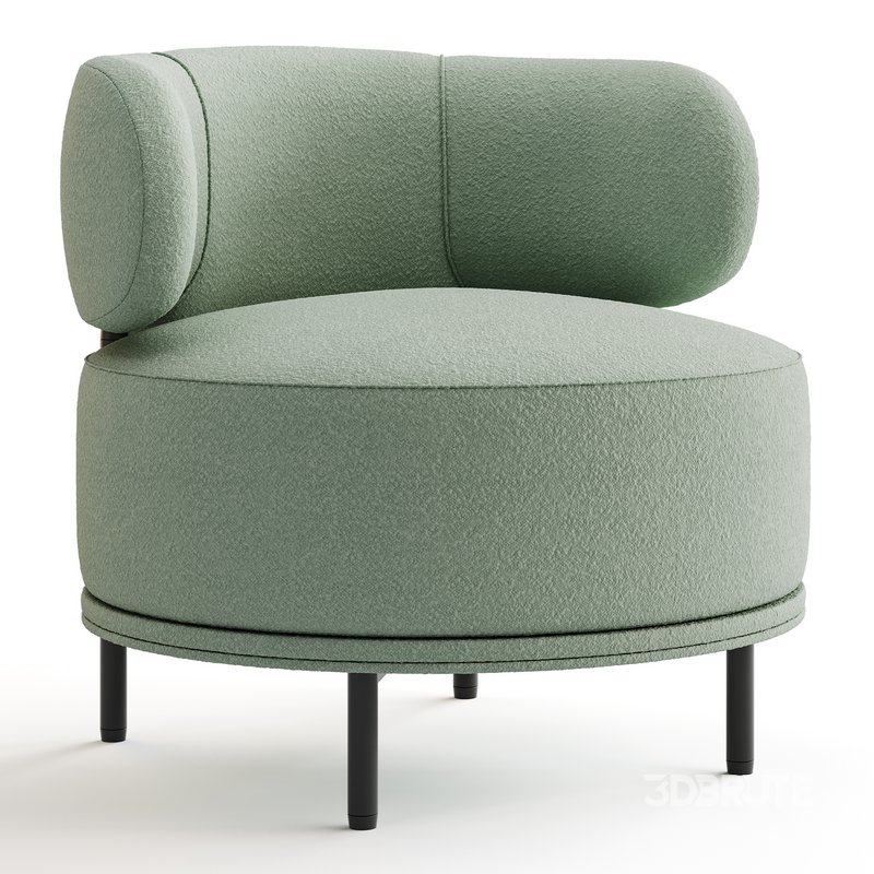 Penn Taupe Boucle Wing Back Accent Chair Image 3