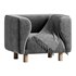 Veneto Velvet Poudre Armchair - Thumbnail 3