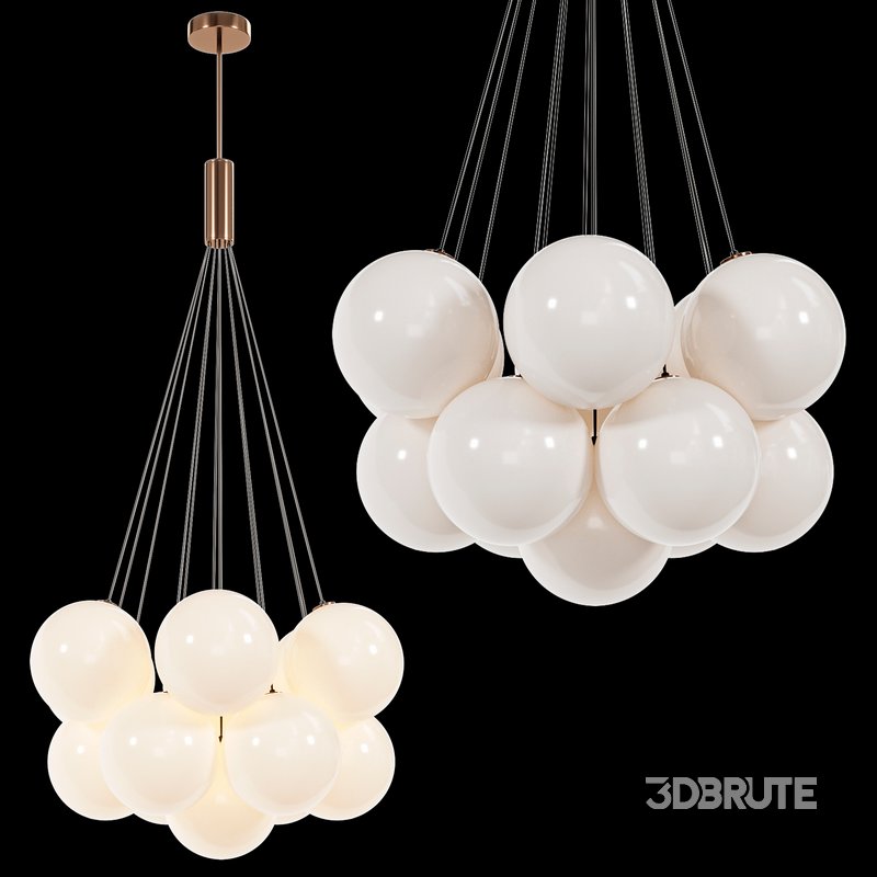 Cloud Style Opal Glass Cluster Image 3