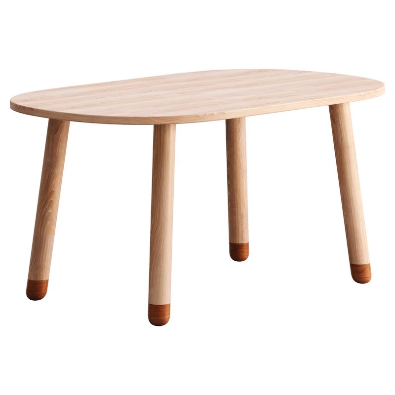 Wood chairs table farm animals Image 1