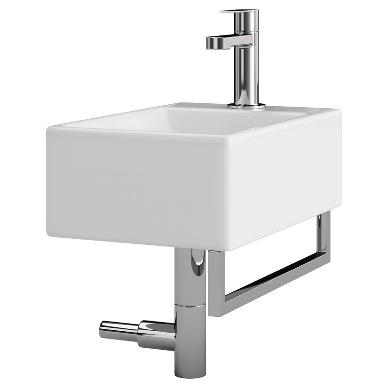 Villeroy Boch Memento Basin and Towel Rail Bundle Image 3