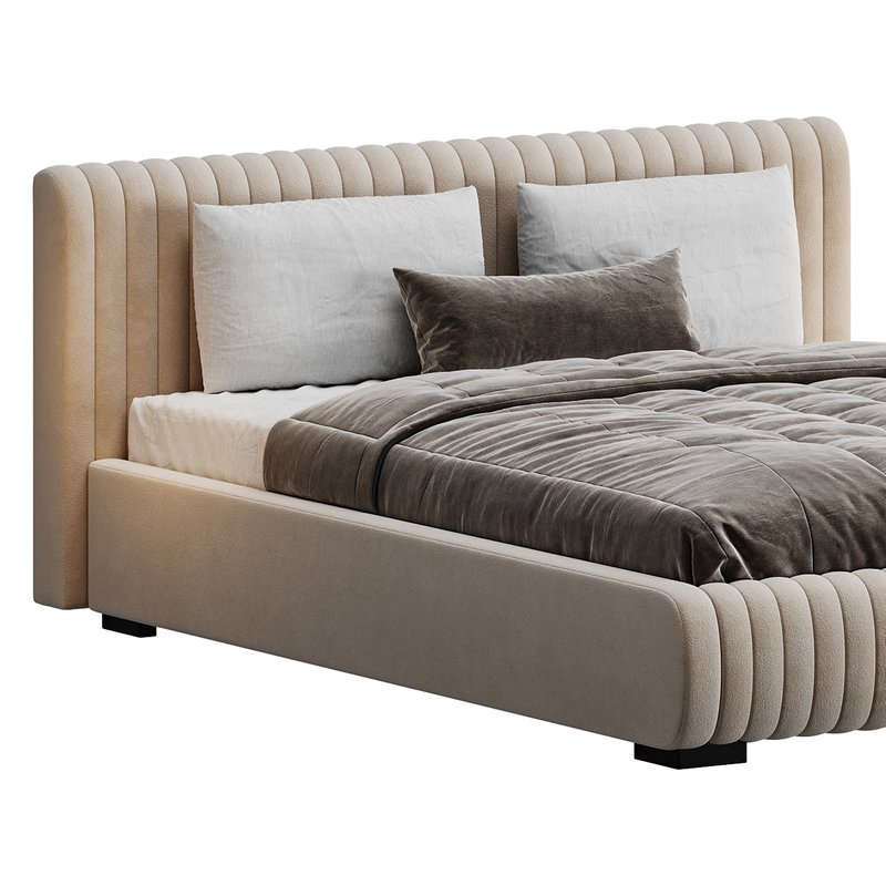 Fabric Stripe Pattern Bed Image 3