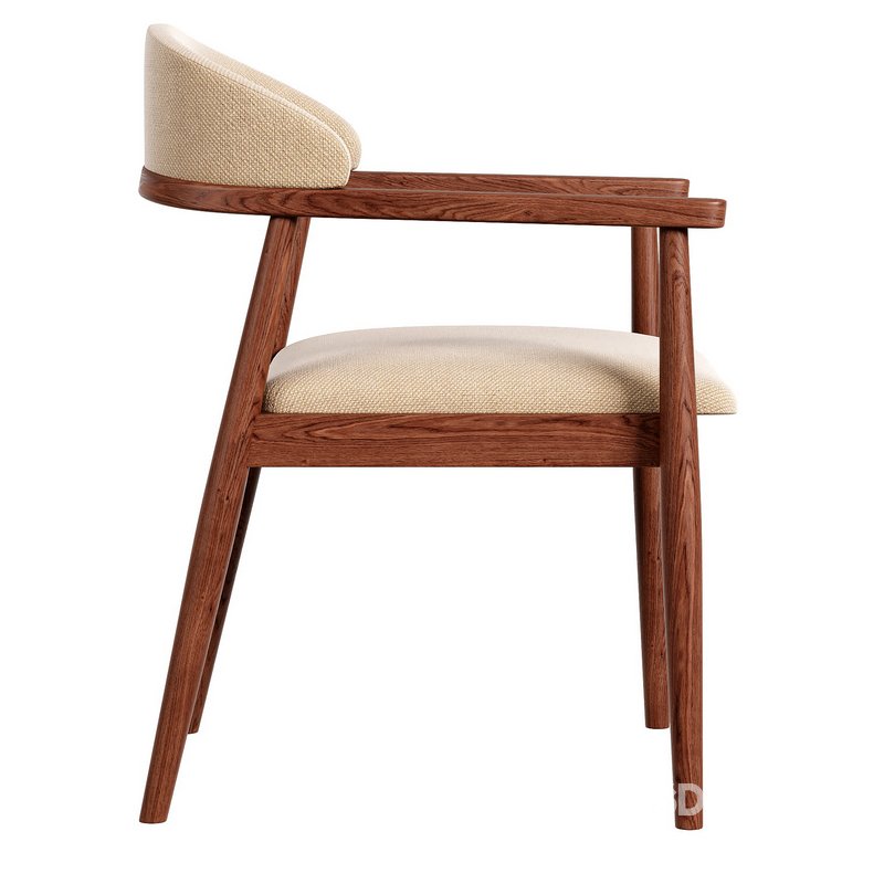 Modrest Cohen Walnut Dining Chair Image 4