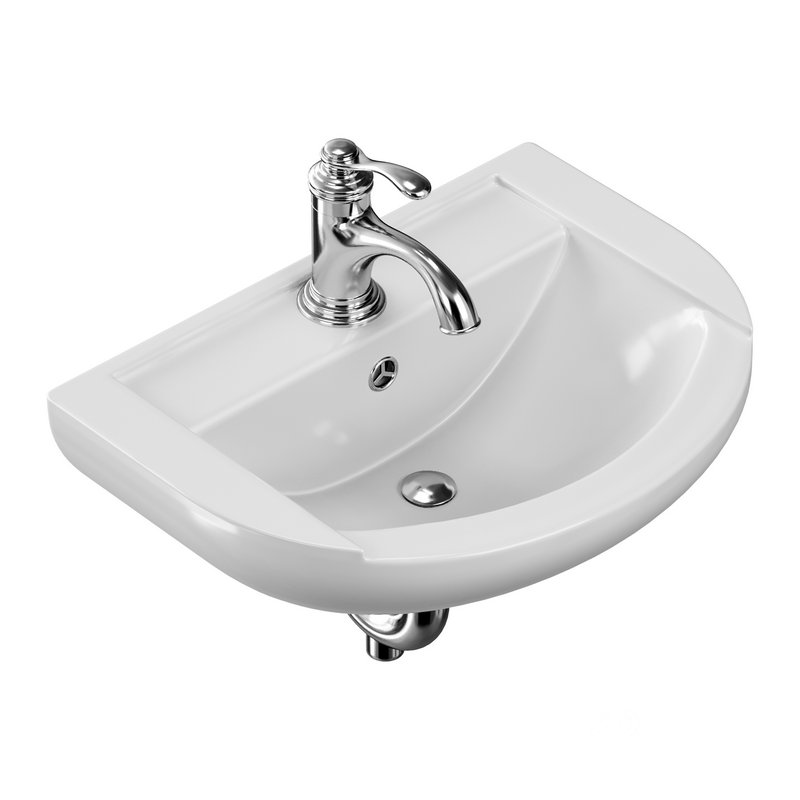 Nova Wall Mount Vessel Bathroom Sink Round Heavy Duty Ceramic Image 2