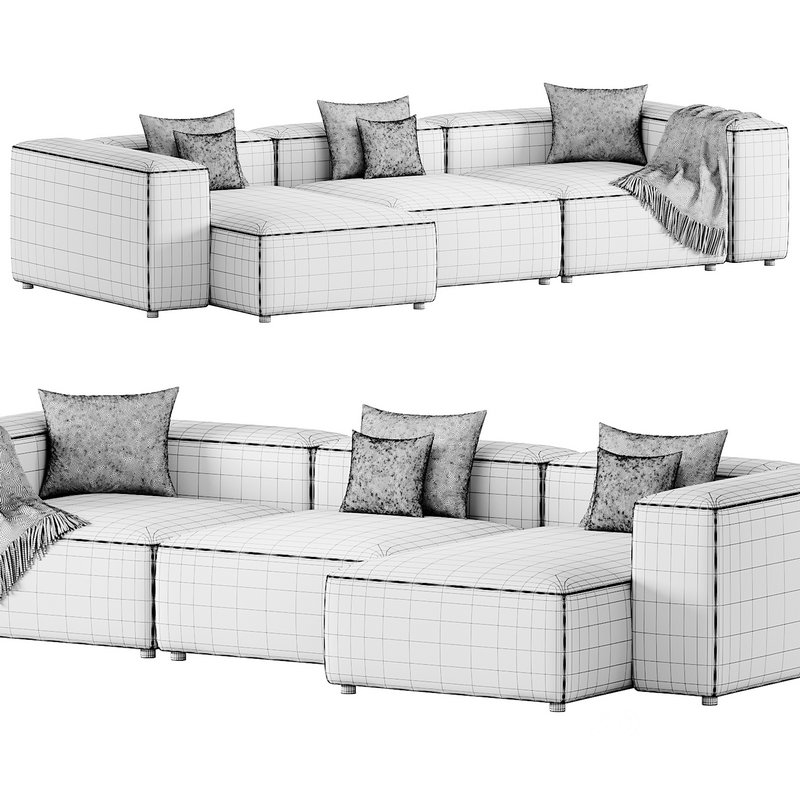 Cosima 3 seat Chaise Longue Sofa By Bolia Image 4