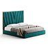 Grayish Upholstered luxury King Size Bed - Thumbnail 3
