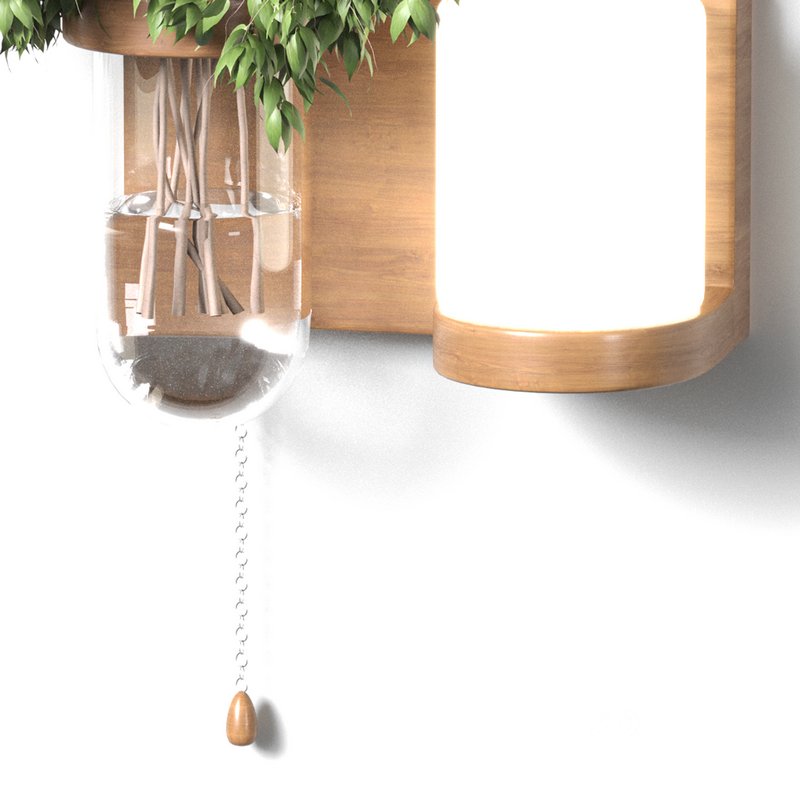 Isla Wall Mounted Lamp & Glass Vase Image 3