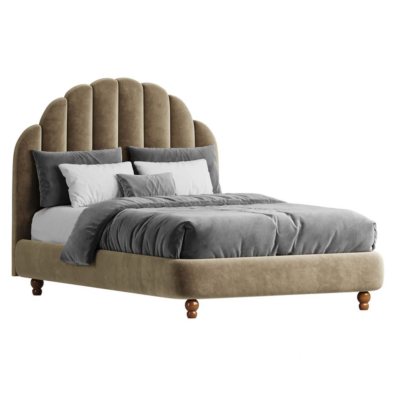 Lime Green Padded Panel Bed Image 3