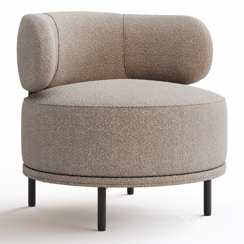 Penn Taupe Boucle Wing Back Accent Chair Image 4