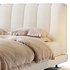 Dylan White Boucle Minimalist Bed Frame - Thumbnail 3