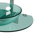 Corona 27 7 8 Glass Wall Mounted Bathroom Sink with Round Counter Faucet and Drain - Thumbnail 5