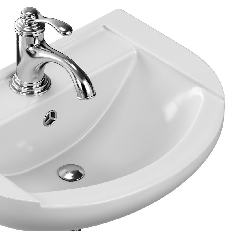 Nova Wall Mount Vessel Bathroom Sink Round Heavy Duty Ceramic Image 6