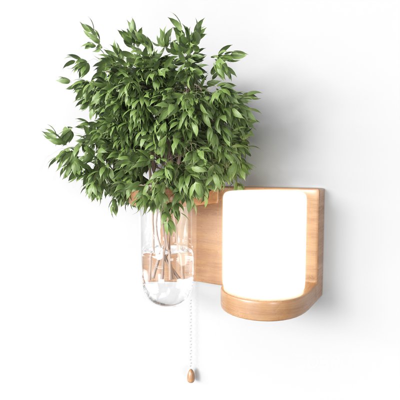 Isla Wall Mounted Lamp & Glass Vase Image 4