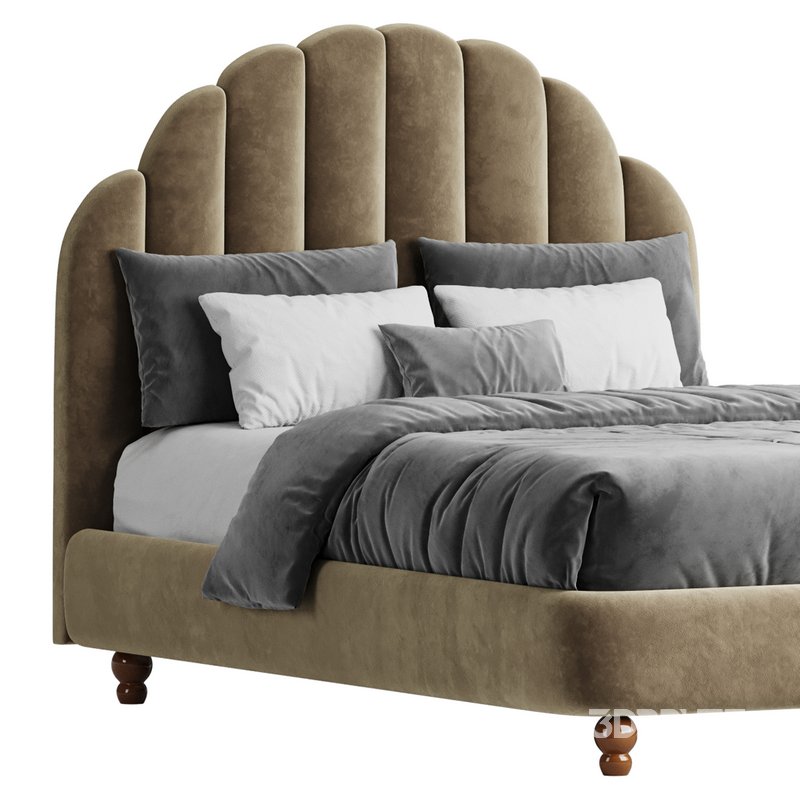 Lime Green Padded Panel Bed Image 5