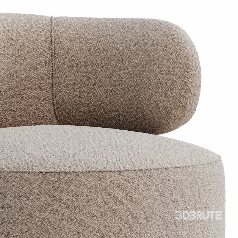 Penn Taupe Boucle Wing Back Accent Chair Image 5