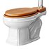 White High Tank Toilet with Round Bowl Chrome Plate Z-Pipe - Thumbnail 5