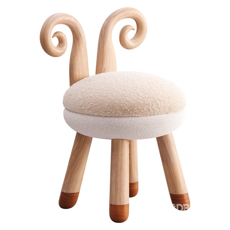 Wood chairs table farm animals Image 6