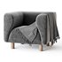 Veneto Velvet Poudre Armchair - Thumbnail 4
