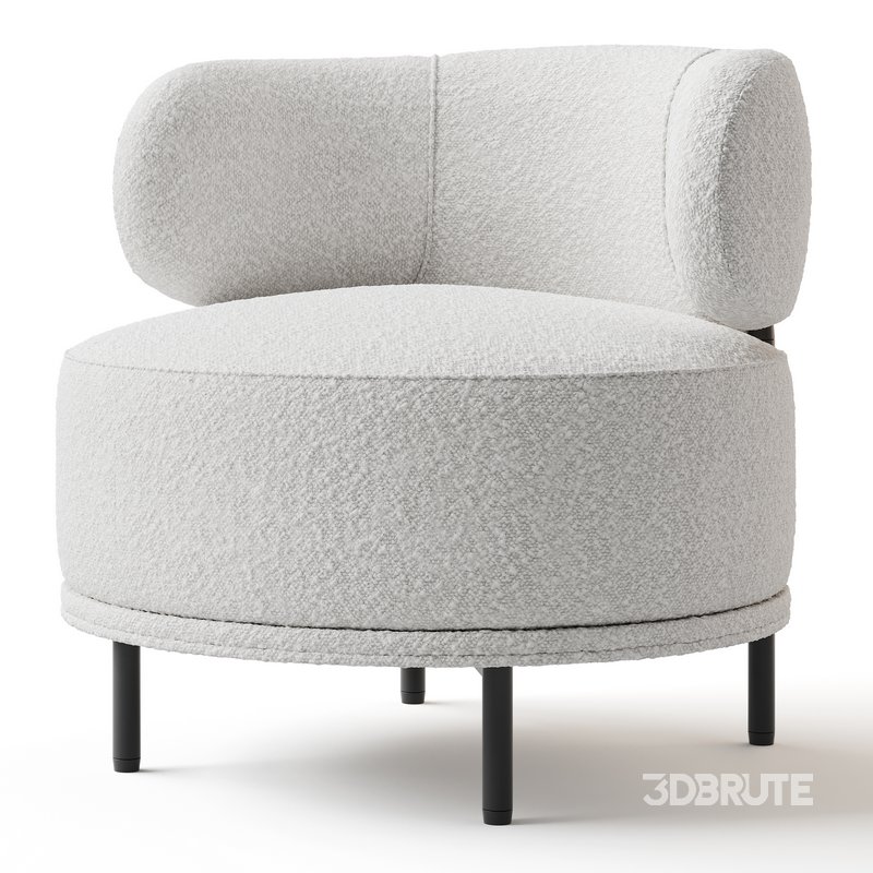 Penn Taupe Boucle Wing Back Accent Chair Image 6