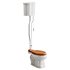White High Tank Toilet with Round Bowl Chrome Plate Z-Pipe - Thumbnail 6