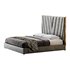 Grayish Upholstered luxury King Size Bed - Thumbnail 7