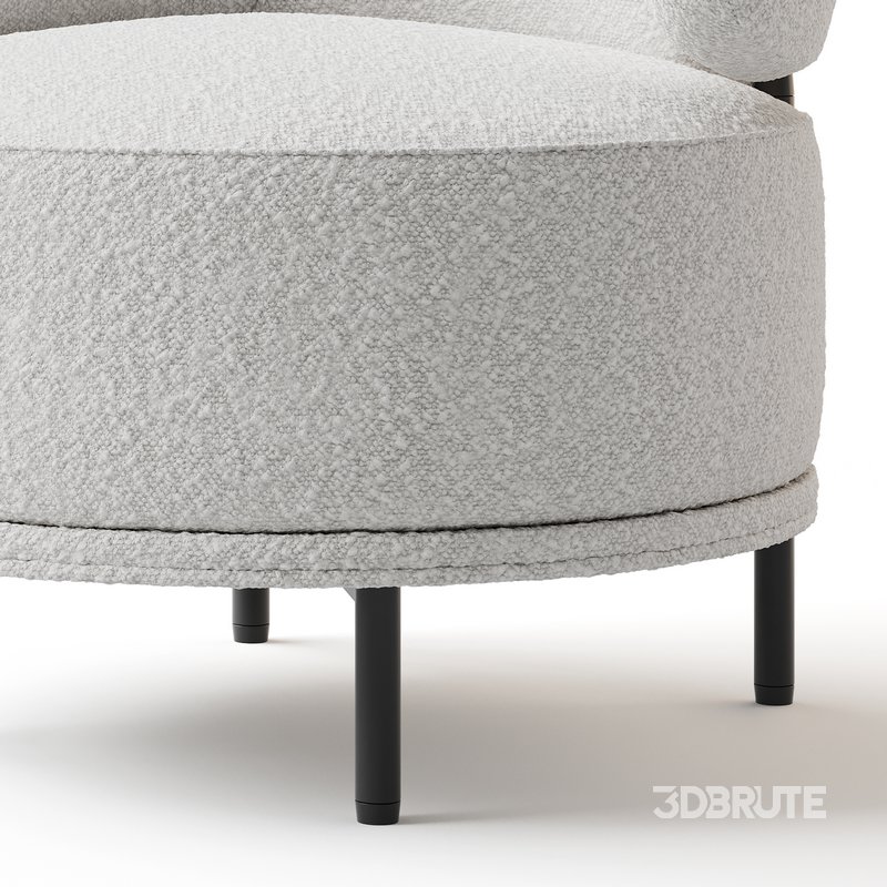 Penn Taupe Boucle Wing Back Accent Chair Image 8