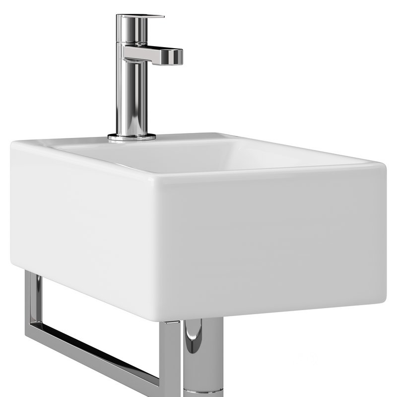 Villeroy Boch Memento Basin and Towel Rail Bundle Image 8