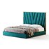 Grayish Upholstered luxury King Size Bed - Thumbnail 9