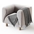 Veneto Velvet Poudre Armchair - Thumbnail 9