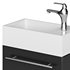 Small Wall Mounted Cabinet Vanity Bathroom Sink Cabinet Black - Thumbnail 9