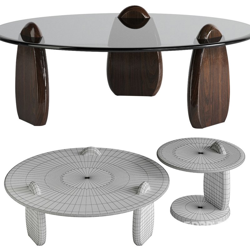 coffee table with glass top moduluxe Image 6