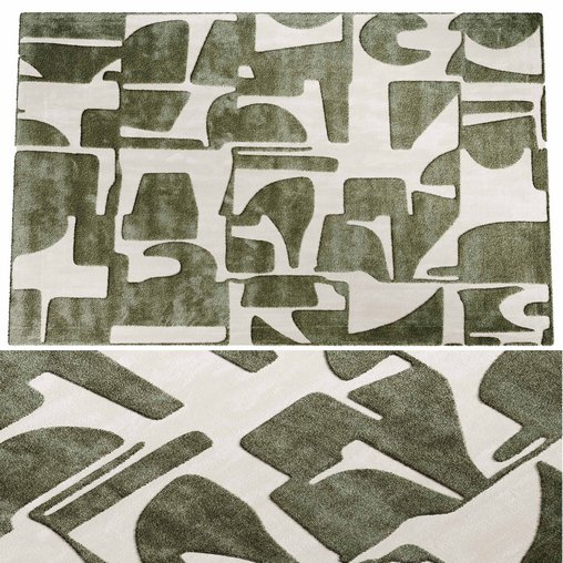 Ecorugs floor rug Papercut yellow
