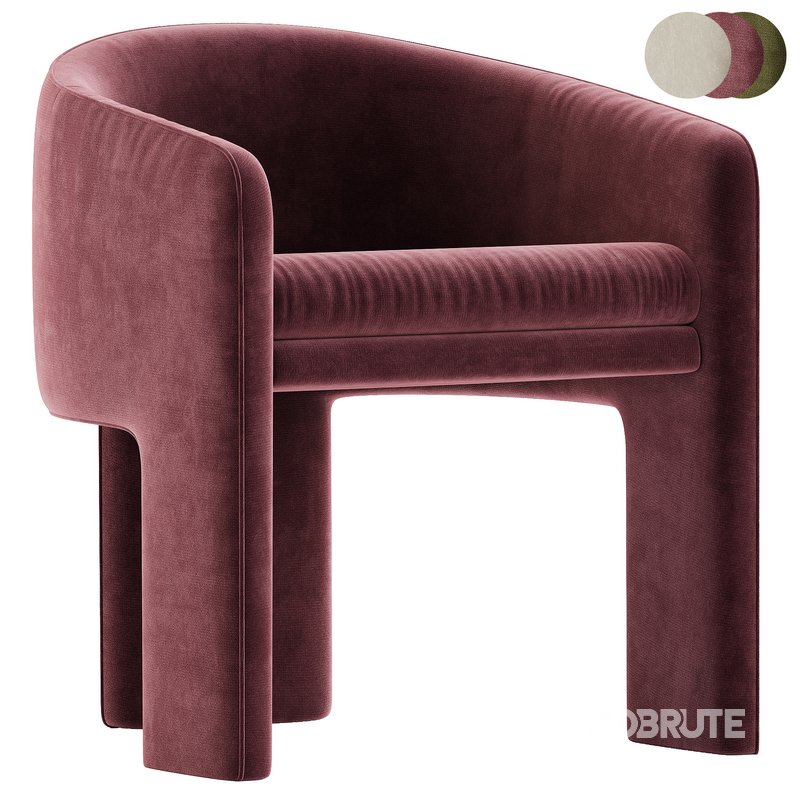 Milo Baughman Armchair velvet Image 3